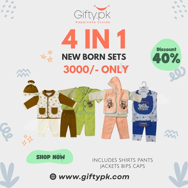 4-in-1 Newborn Baby Clothing & Gift Set