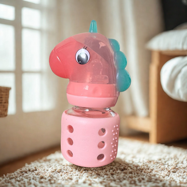 🍼 60ml Horse Design  Baby Glass Feeder